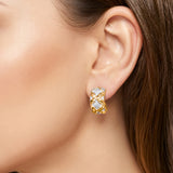 HARAKH Mandala Sculpture Colorless Diamonds Huggie Earrings | GIA Jewelry Report