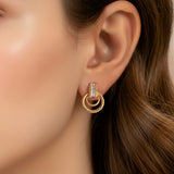 HARAKH Sunlight Rondell Door Knocker Colorless Diamond Earrings