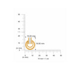 HARAKH 18 Karat Gold Colorless Double Circle Sunlight Earrings