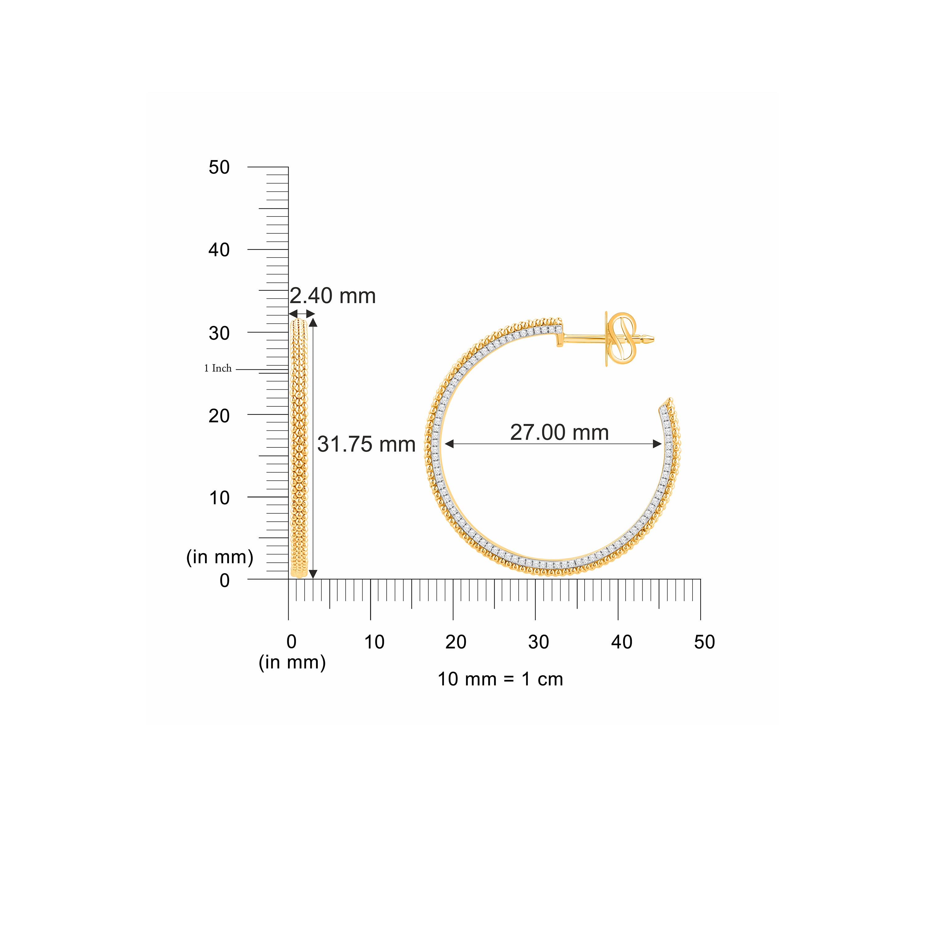 HARAKH Sunlight Two-Way Radiant Edge Hoop Earrings I GIA Jewelry Report