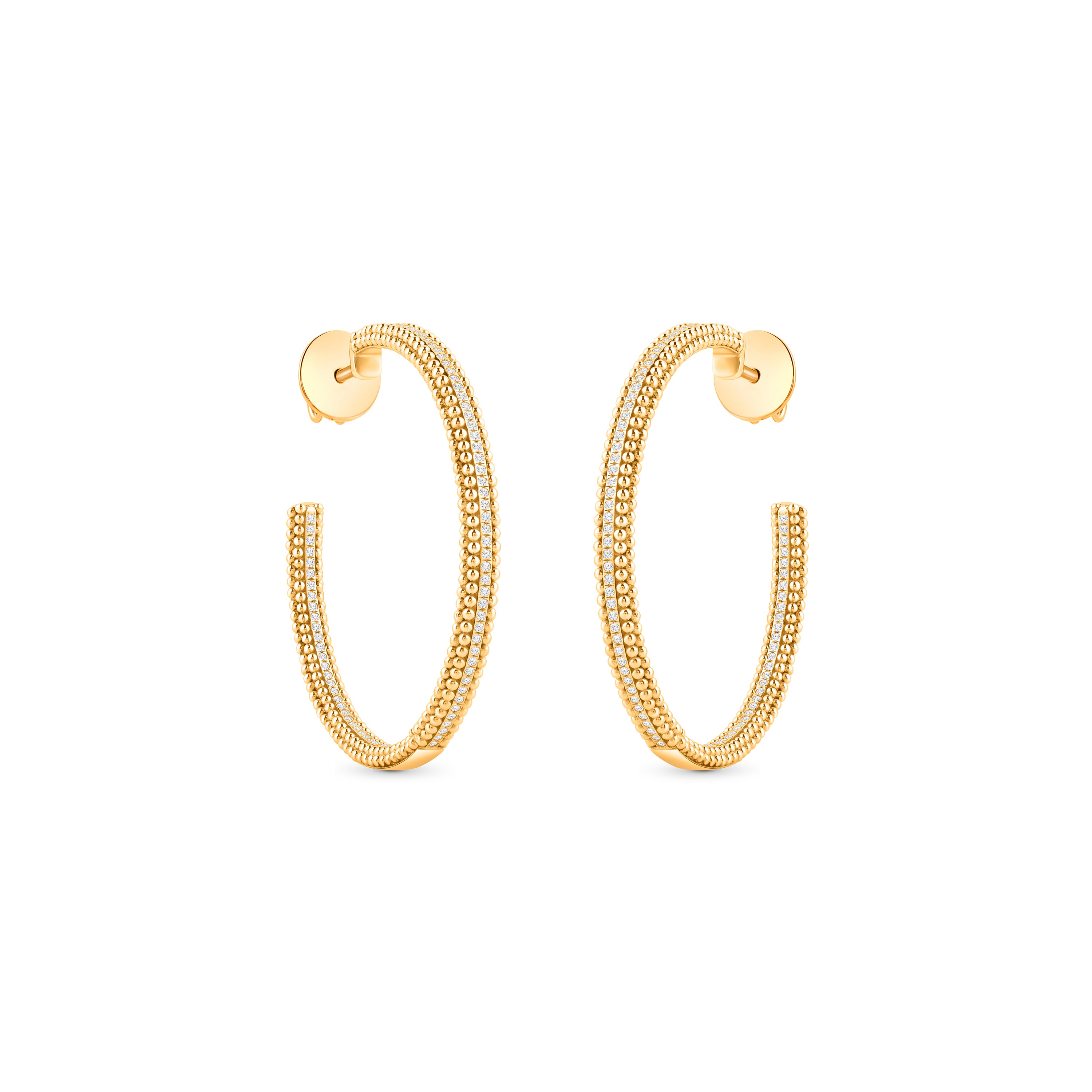 HARAKH Auric Sphere Colorless Diamond Hoop Earrings