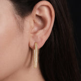 HARAKH Sunlight Two-Way Hoop Earrings – Diamond Pave Edge | GIA Jewelry Report
