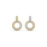 HARAKH Sunlight Circle of Light Baguette Earrings