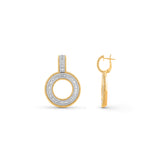 HARAKH Sunlight Circle of Light Baguette Earrings
