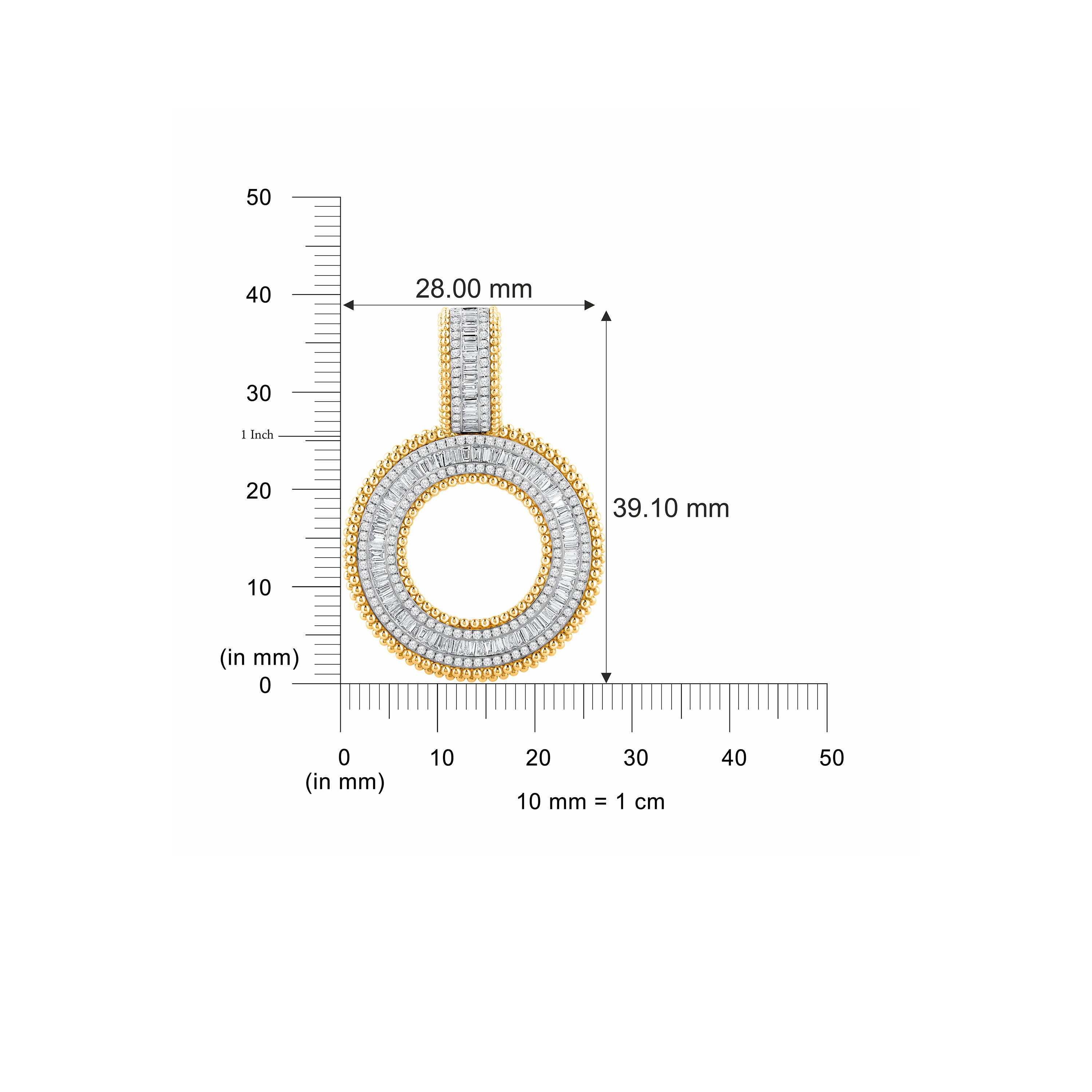 HARAKH Sunlight Circle of Light Baguette Earrings