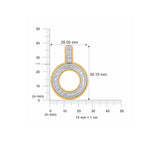 HARAKH Sunlight Circle of Light Baguette Earrings