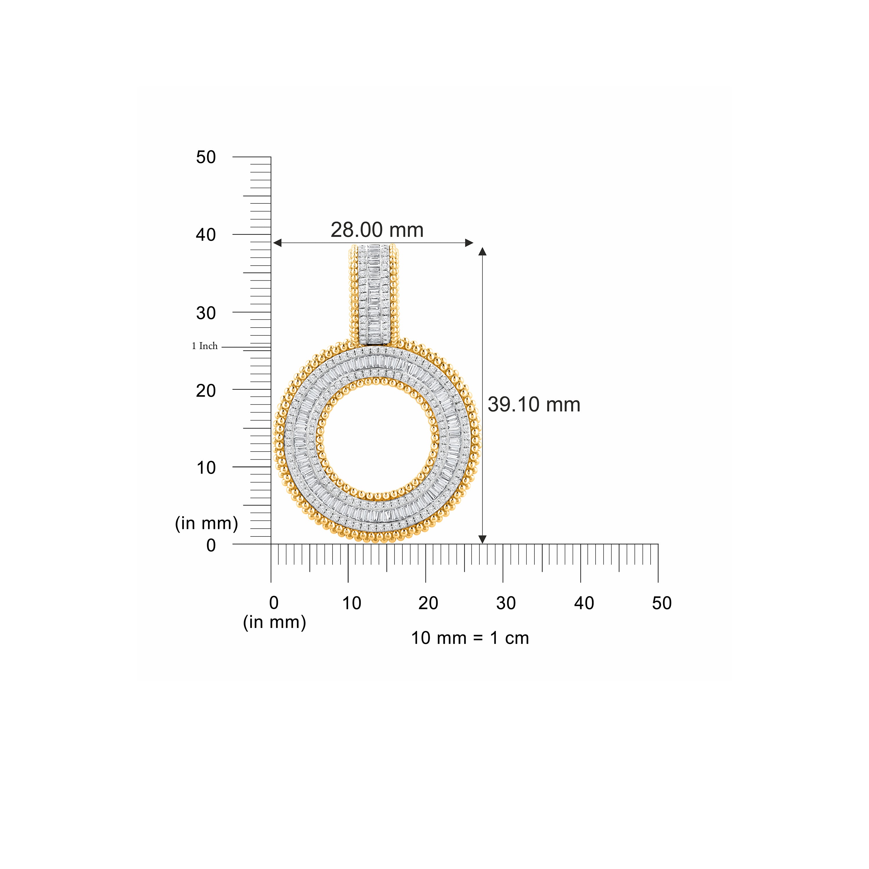 HARAKH Sunlight Circle of Light Baguette Earrings