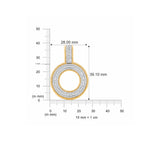 HARAKH Sunlight Circle of Light Baguette Earrings