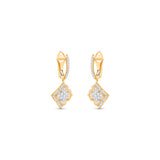 HARAKH Mandala Dome Motif Colorless Diamond Dangling Earrings | GIA Jewelry Report