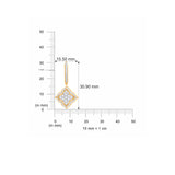 HARAKH Mandala Dome Drops Colorless Diamond Dangling Earrings