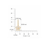 HARAKH Frangipani Flower Colorless Diamond Dangling Earrings