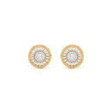 HARAKH Sunlight Colorless Diamond Aureole Stud Huggies | GIA Jewelry Report