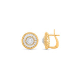 HARAKH Sunlight Colorless Diamond Aureole Stud Huggies | GIA Jewelry Report