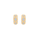 HARAKH Mandala Sculpture Colorless Diamonds Huggie Earrings | GIA Jewelry Report