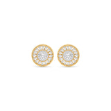 HARAKH 18 Karat Gold Colorless Diamond Sunlight Stud Earrings