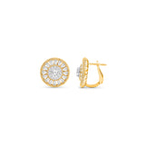 HARAKH 18 Karat Gold Colorless Diamond Sunlight Stud Earrings