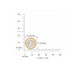 HARAKH 18 Karat Gold Colorless Diamond Sunlight Stud Earrings