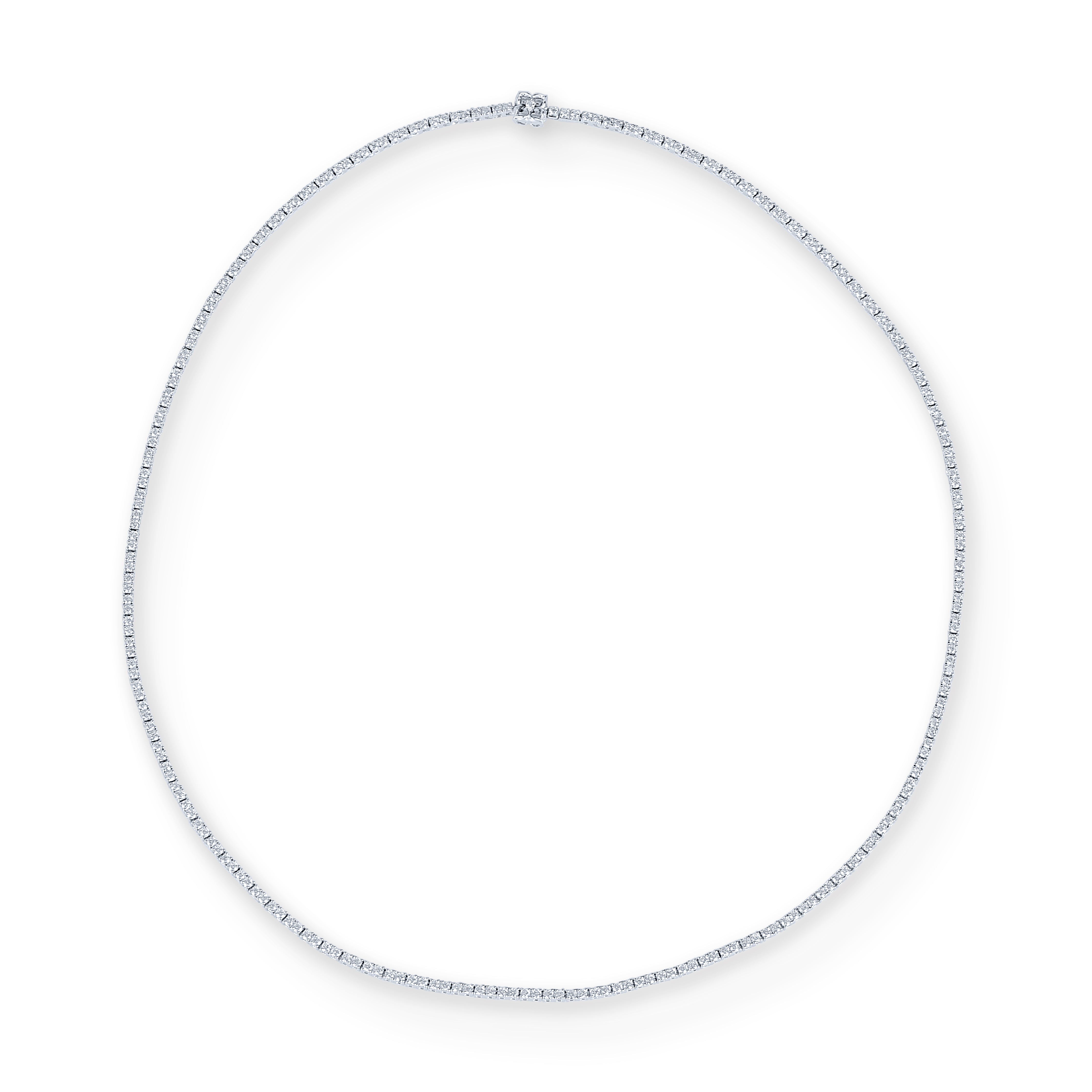 Infinity Joy 2 5/8 Carat Colorless Diamond Tennis Necklace | GIA Report