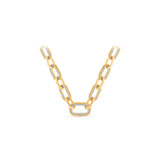 HARAKH Sunlight Colorless Diamond Intertwined Duo Link Necklace