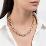 HARAKH Sunlight Colorless Diamond Intertwined Link Necklace | GIA Jewelry Report