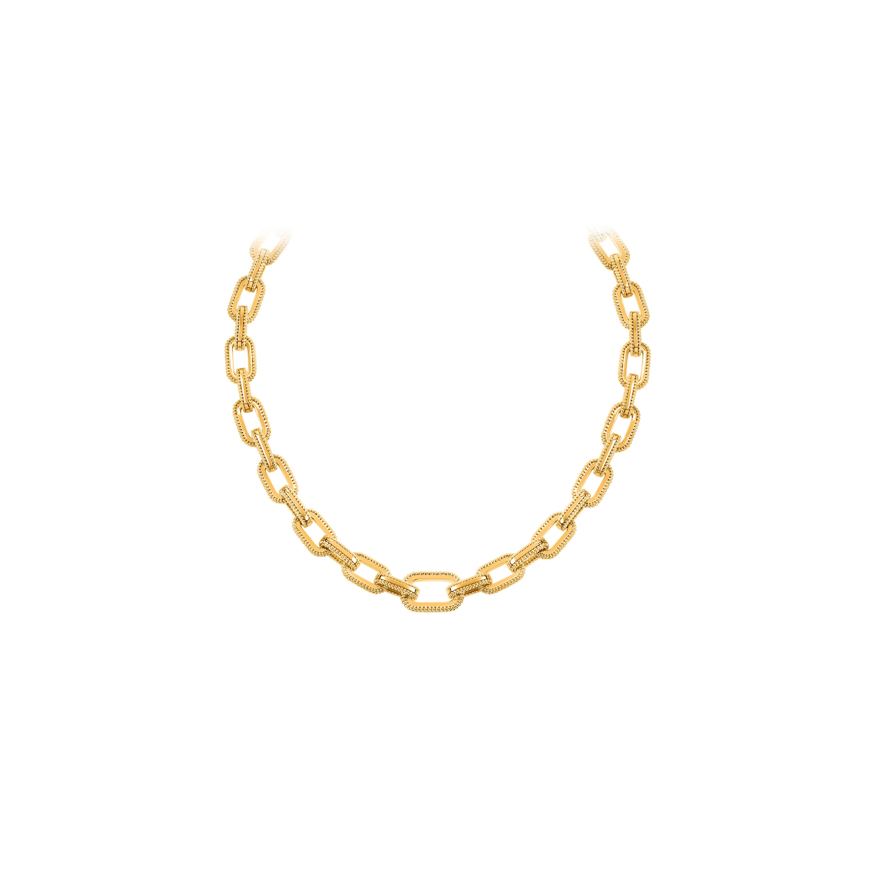 HARAKH Sunlight Intertwined Link Necklace – All Gold