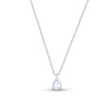 Infinity Joy 1/3 Carat Pear Solitaire Diamond Pendant Necklace | GIA Report