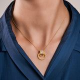 HARAKH 18 Karat Gold Colorless Sunlight Pendant Necklace