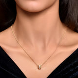 HARAKH 18 Karat Gold Colorless Baguette Diamond Sunlight Pota Necklace