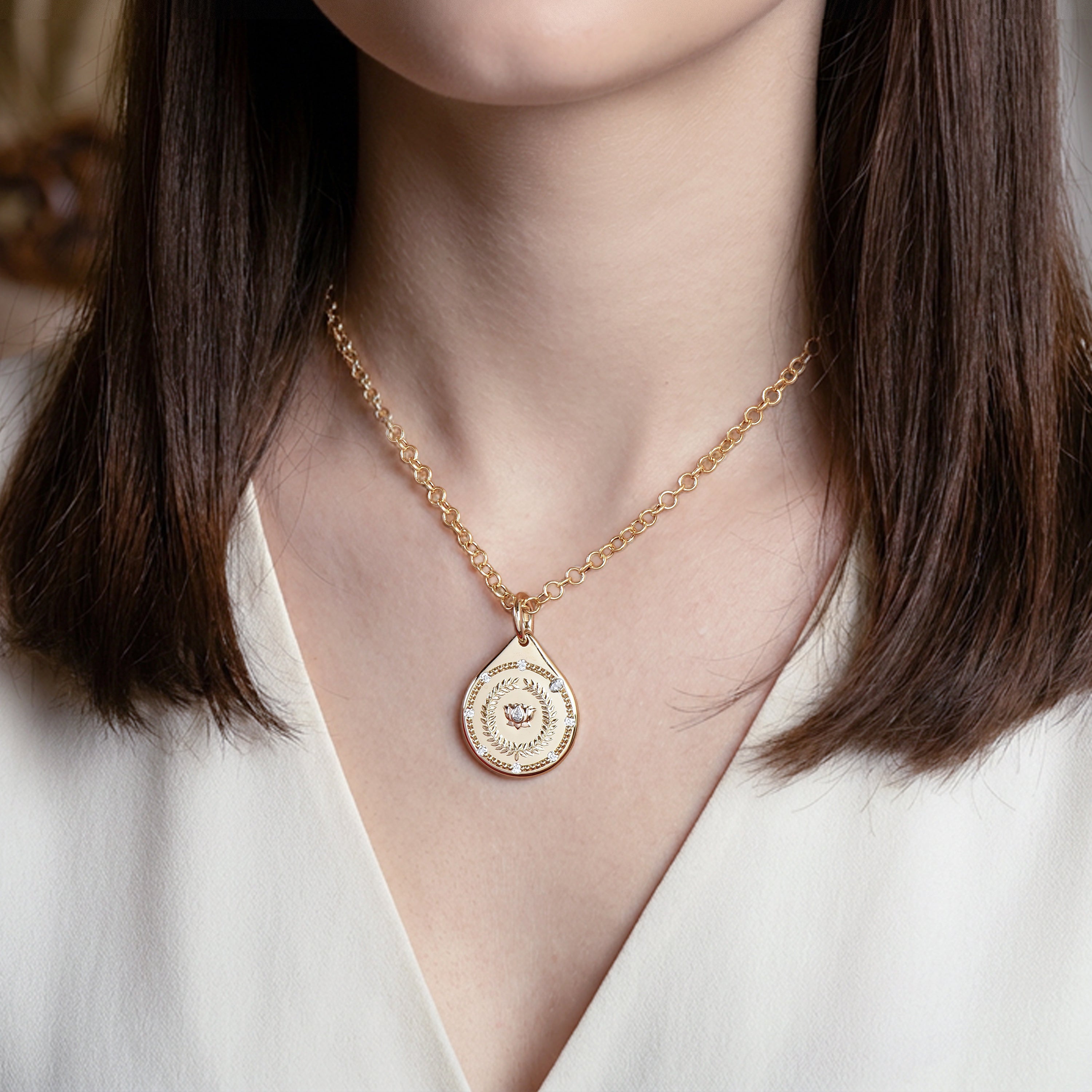 HARAKH Resilience Drops of JOY Colorless Diamond-Encrusted Pendant | GIA Jewelry Report