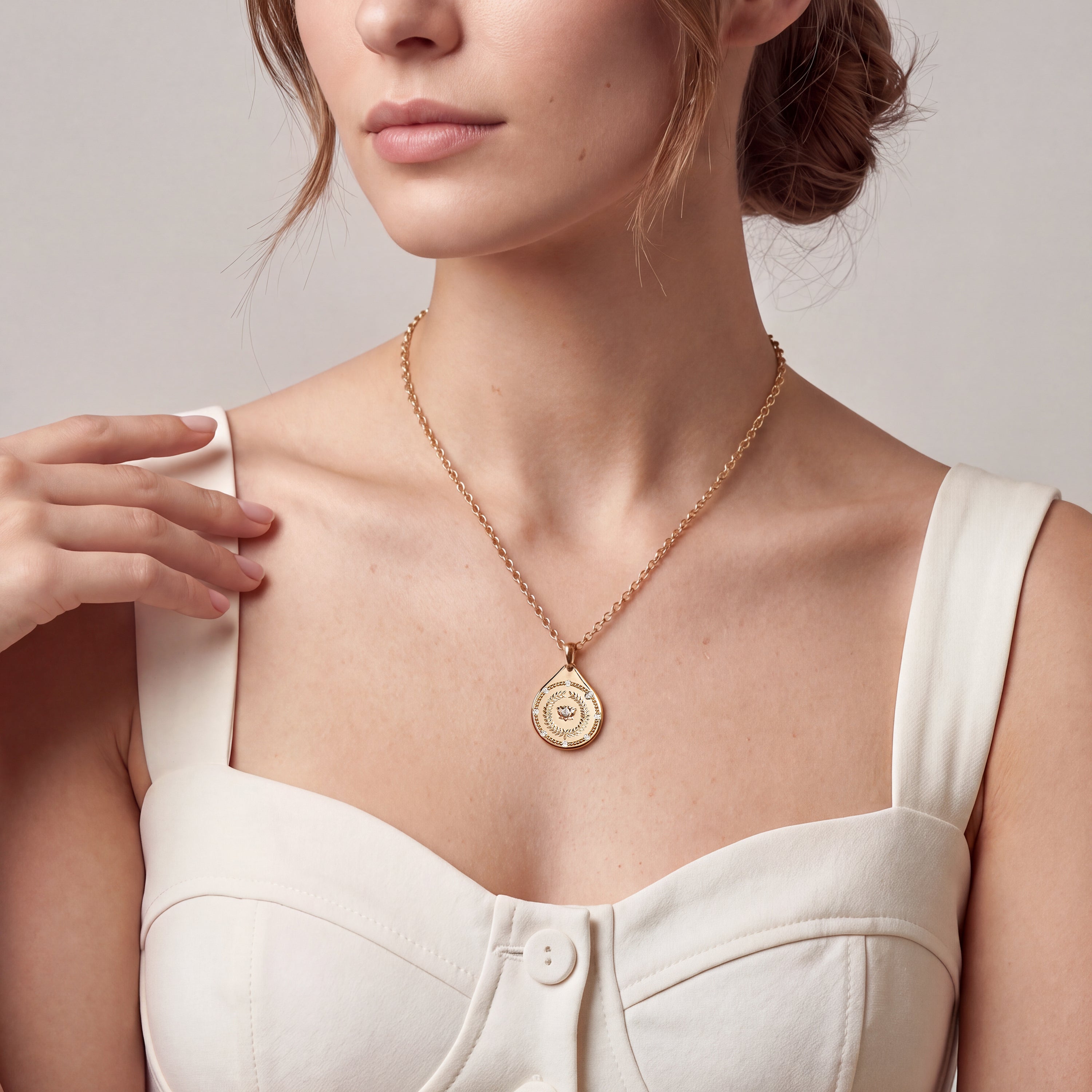 HARAKH Resilience Drops of JOY Colorless Diamond-Encrusted Pendant | GIA Jewelry Report