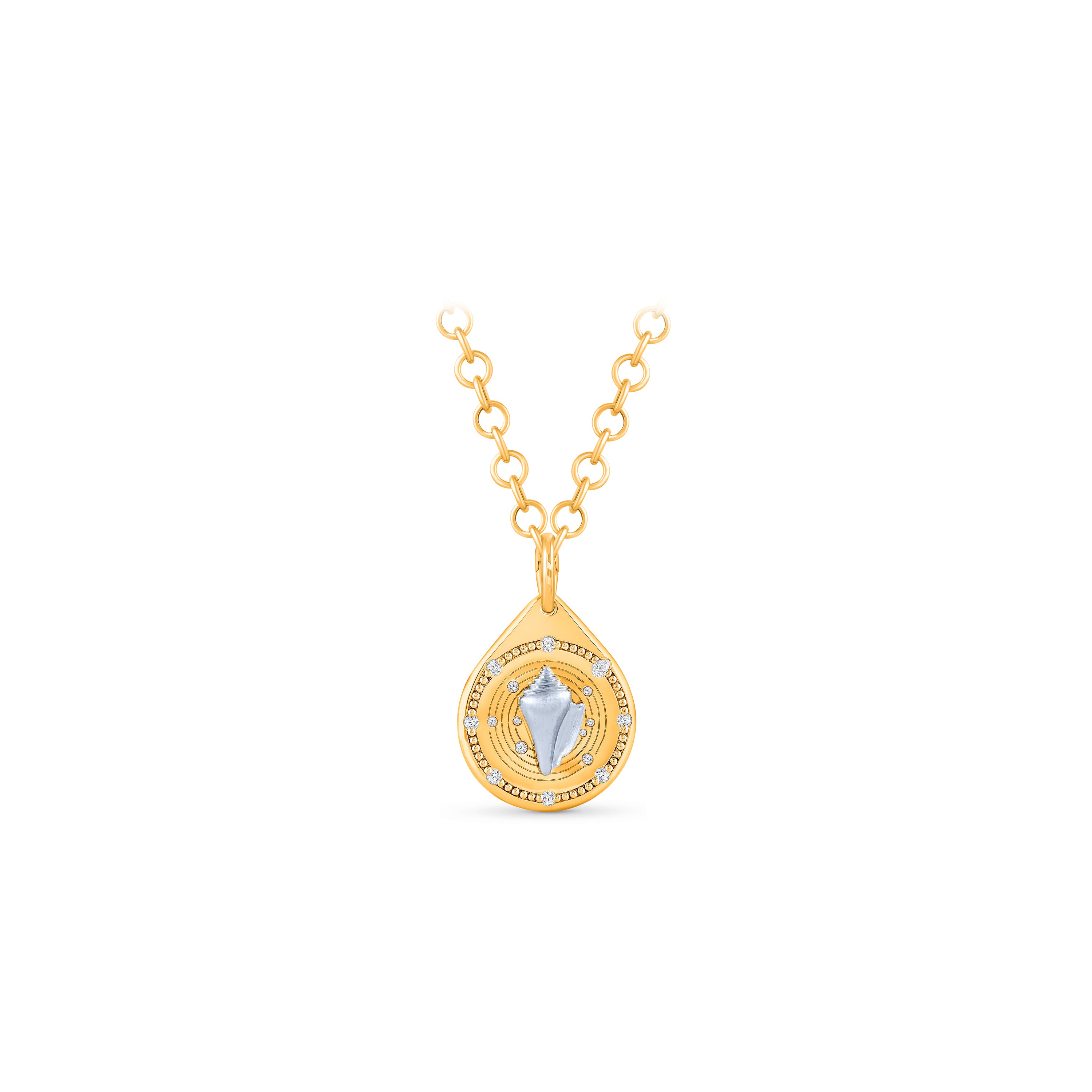HARAKH 18 Karat Gold Colorless Diamond Clarity Drop Of Joy Pendant Necklace