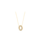 HARAKH 18 Karat Gold Colorless Baguette Circle Sunlight Pendant
