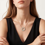 HARAKH Sunlight Circle of Light Baguette Colorless Diamond Pendant | GIA Jewelry Report