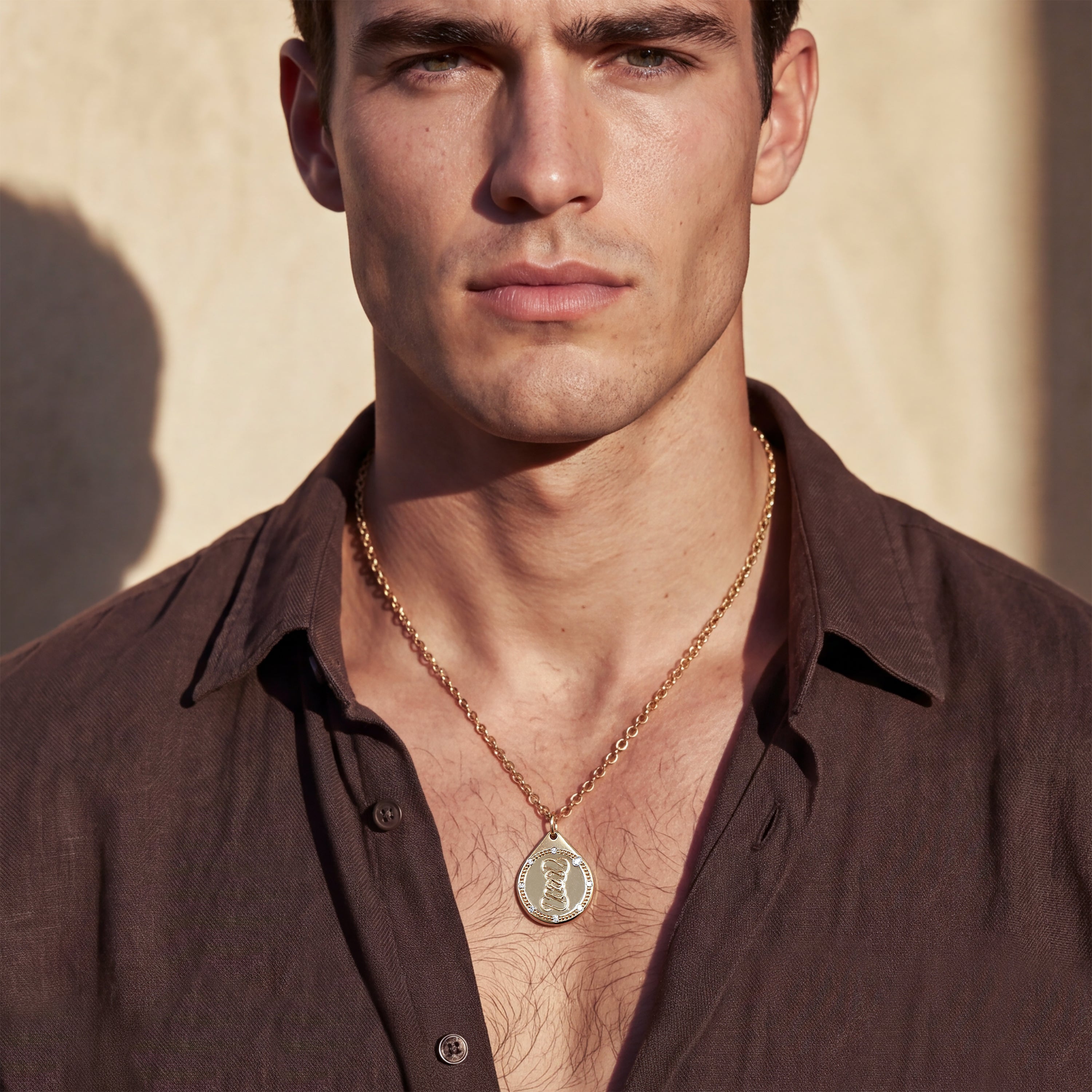 HARAKH Balance Drops of JOY Colorless Diamond-Encrusted Pendant for Him | GIA Jewelry Report