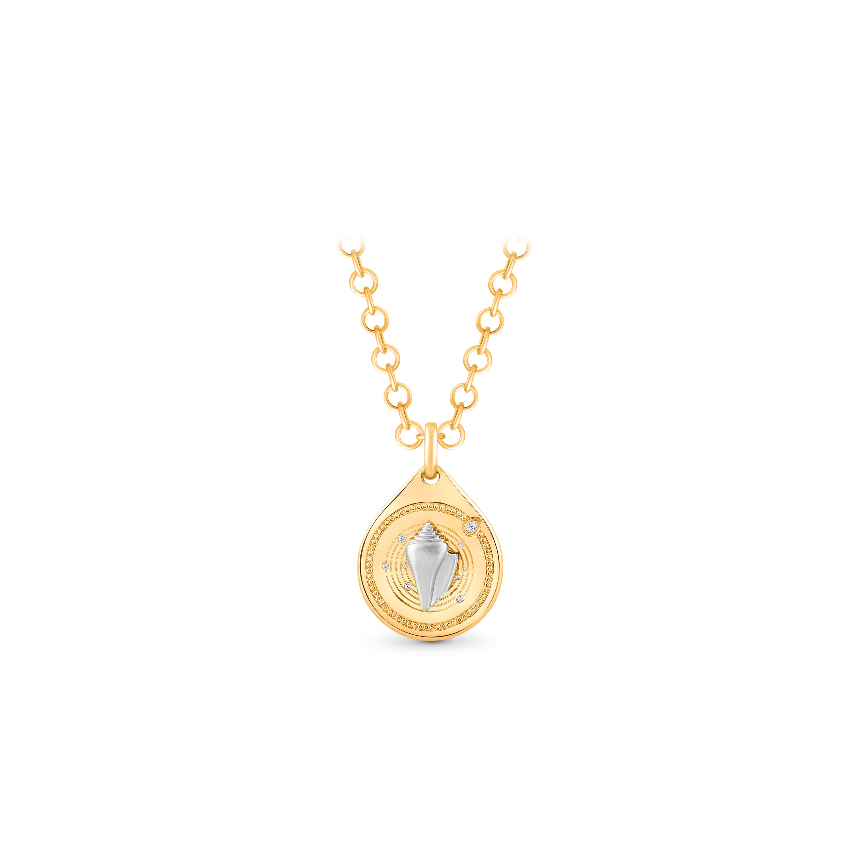 HARAKH 18 Karat Gold Colorless Diamond Clarity Drop of JOY Pendant Necklace