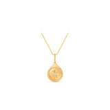 HARAKH 18 Karat Gold Colorless Diamond Drops Of Joy Protection Pendant Necklace