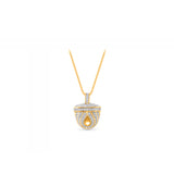 HARAKH Ghunghroo Melodic Bell 18 Karat Yellow Gold Colorless Diamond Pendant