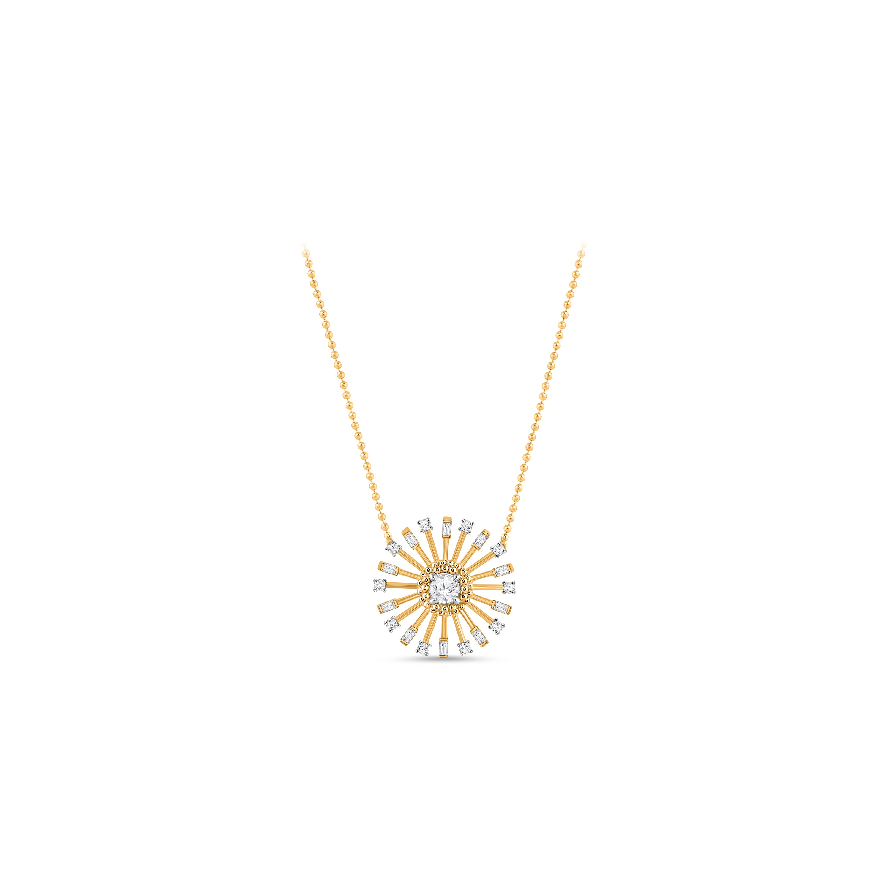 HARAKH 18 Karat Gold Colorless Diamond Sunlight Necklace