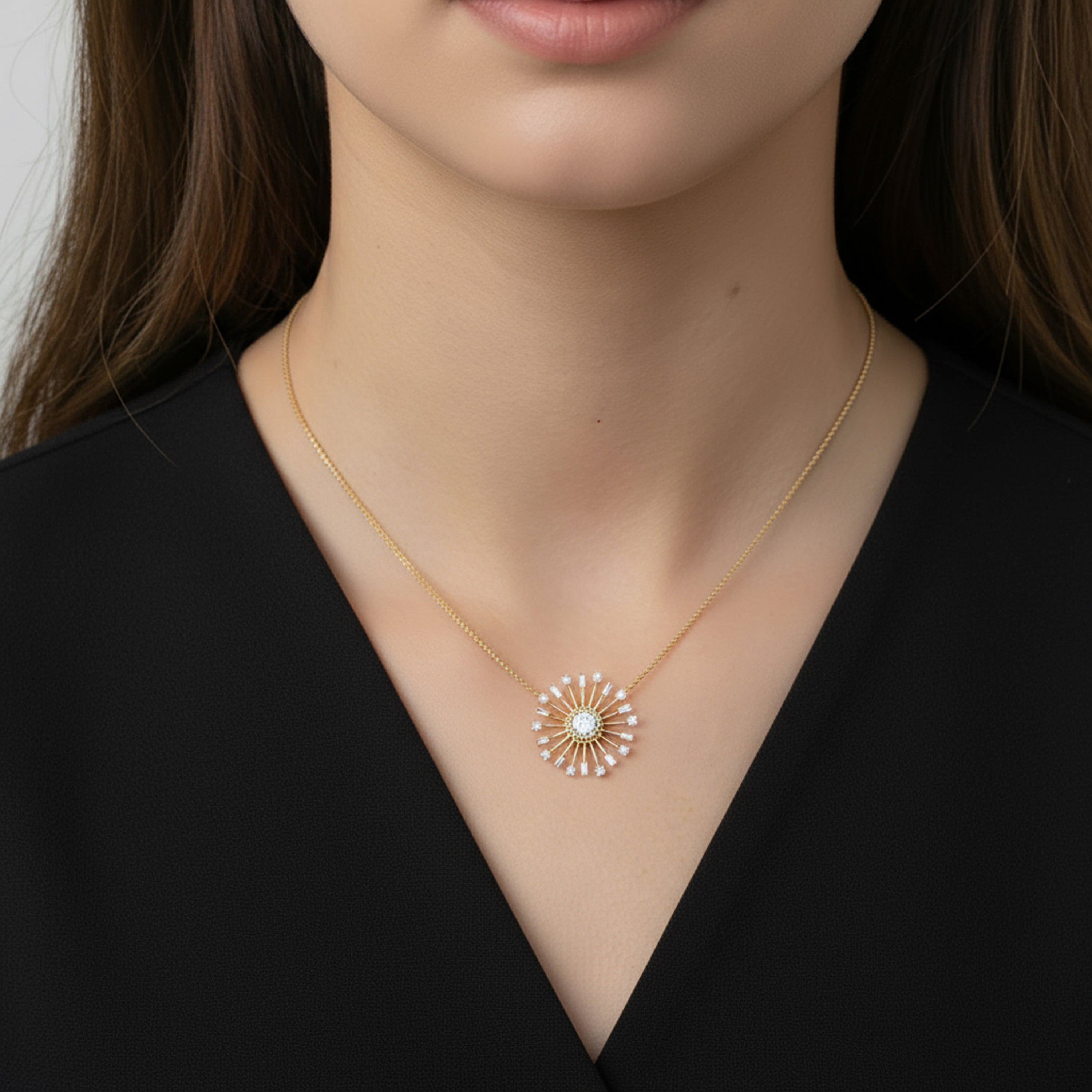 HARAKH Sunlight Sunbeam Colorless Diamond Pendant | GIA Jewelry Report