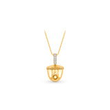 HARAKH Ghunghroo Melodic Bell Colorless Diamond Charm Pendant | Clip-On Convertible Design