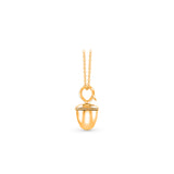 HARAKH 18KT Gold Natural Colorless Diamond Ghunghroo Melodic Pendant-Charm