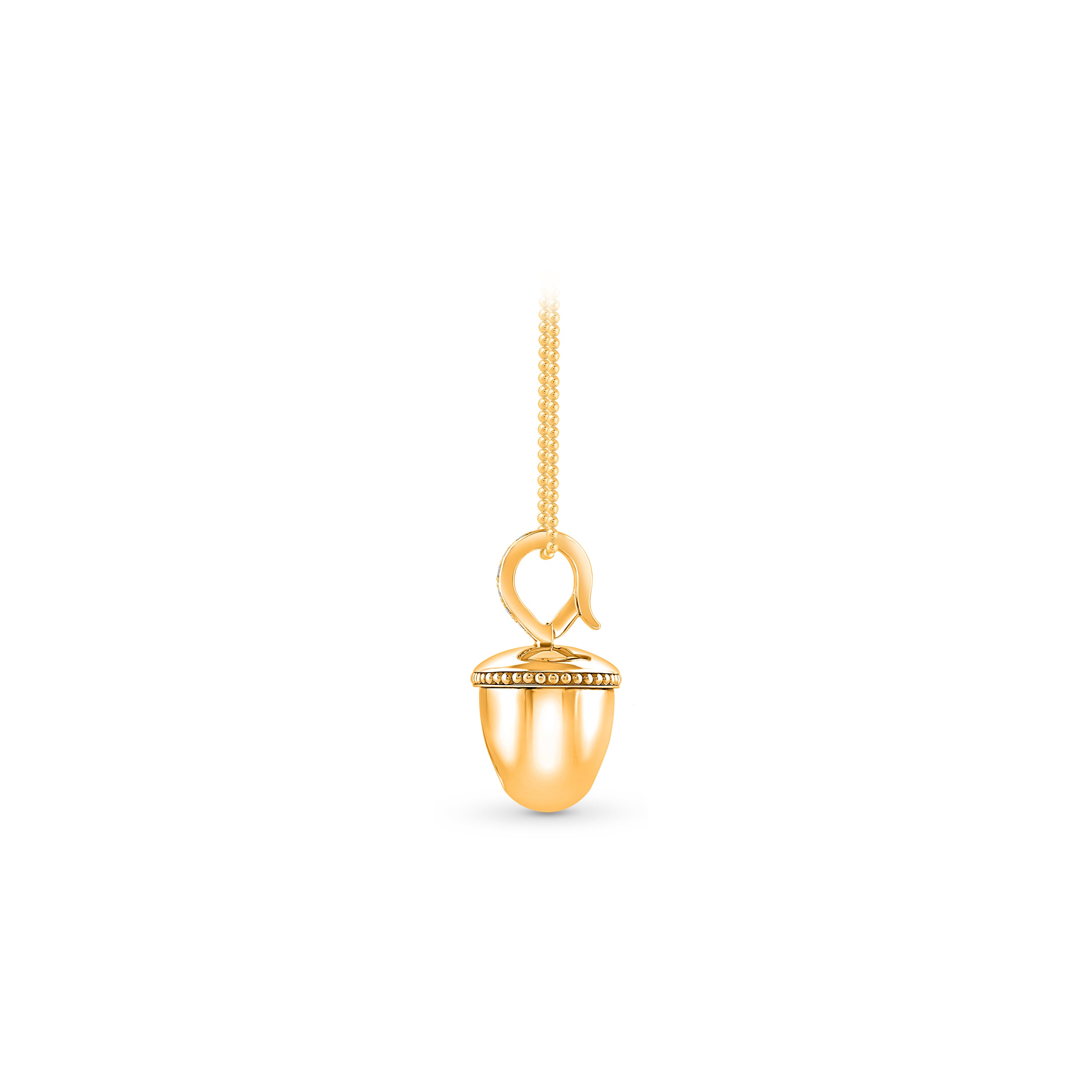 HARAKH Ghunghroo Melodic Bell Colorless Diamond Charm Pendant | Clip-On Convertible Design