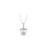 HARAKH Ghunghroo Melodic Bell Colorless Diamond Charm Pendant | Clip-On Convertible Design
