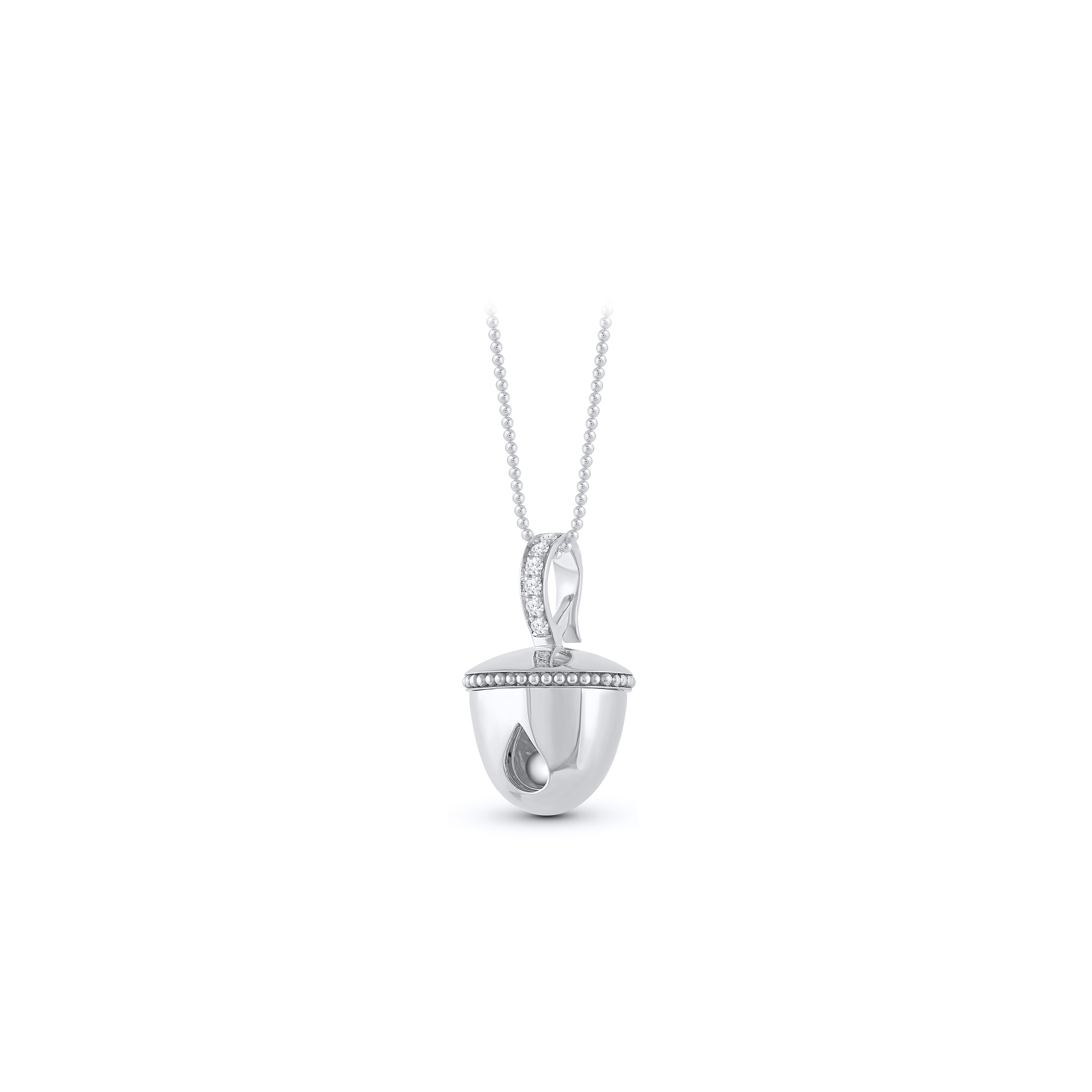 HARAKH Ghunghroo Melodic Bell Colorless Diamond Charm Pendant | Clip-On Convertible Design