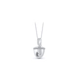 HARAKH Ghunghroo Melodic Bell Colorless Diamond Charm Pendant | Clip-On Convertible Design