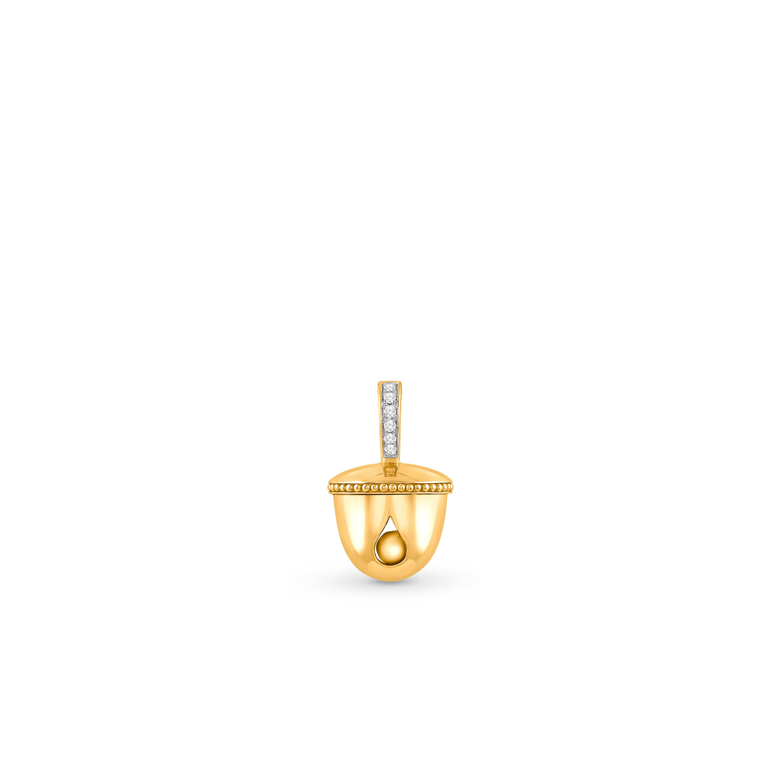 HARAKH Ghunghroo Melodic Bell Colorless Diamond Charm Pendant – GIA Jewelry Report  Without Chain | Clip-On Convertible Design