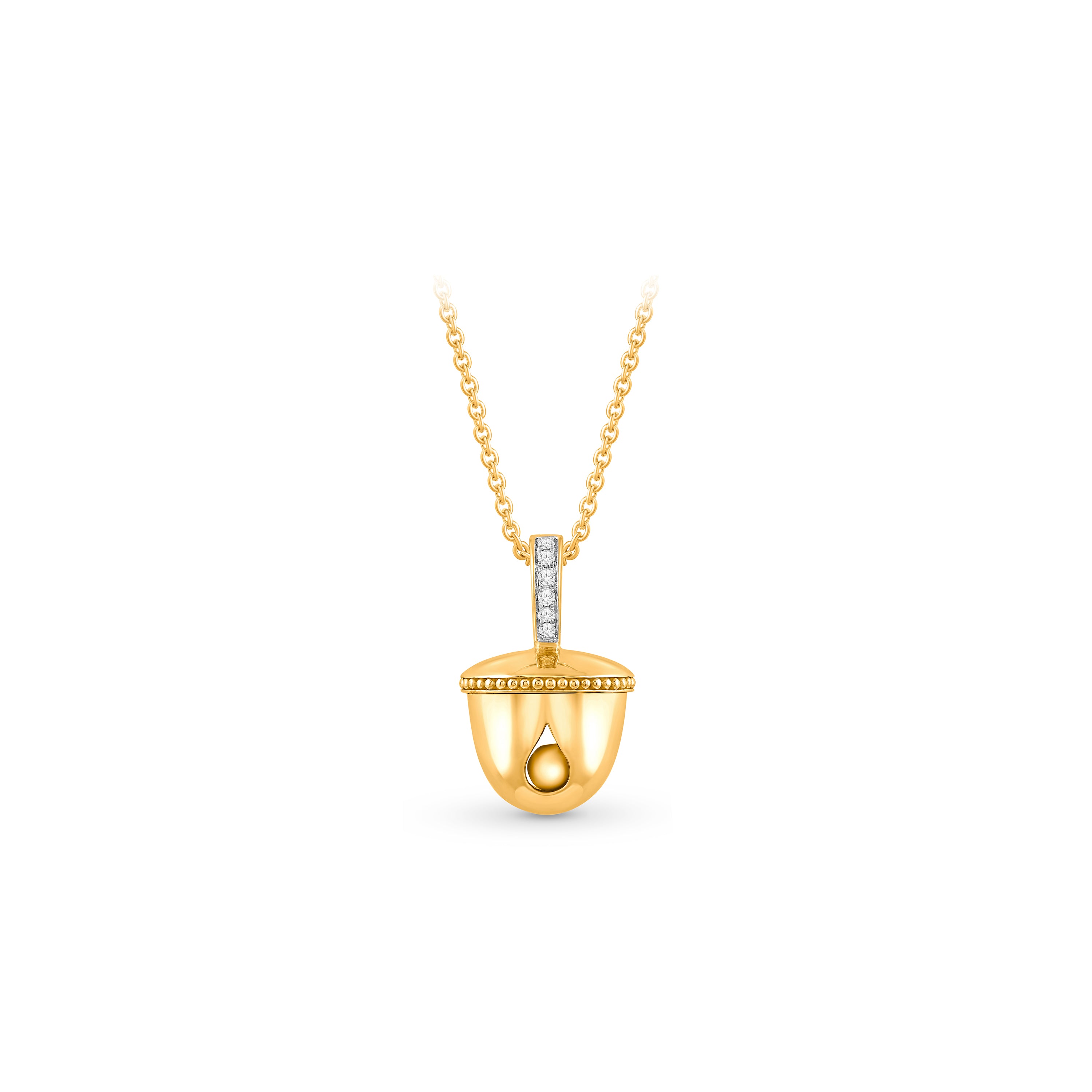 HARAKH Ghunghroo Melodic Bell Colorless Diamond Charm Pendant – GIA Jewelry Report | Clip-On Convertible Design
