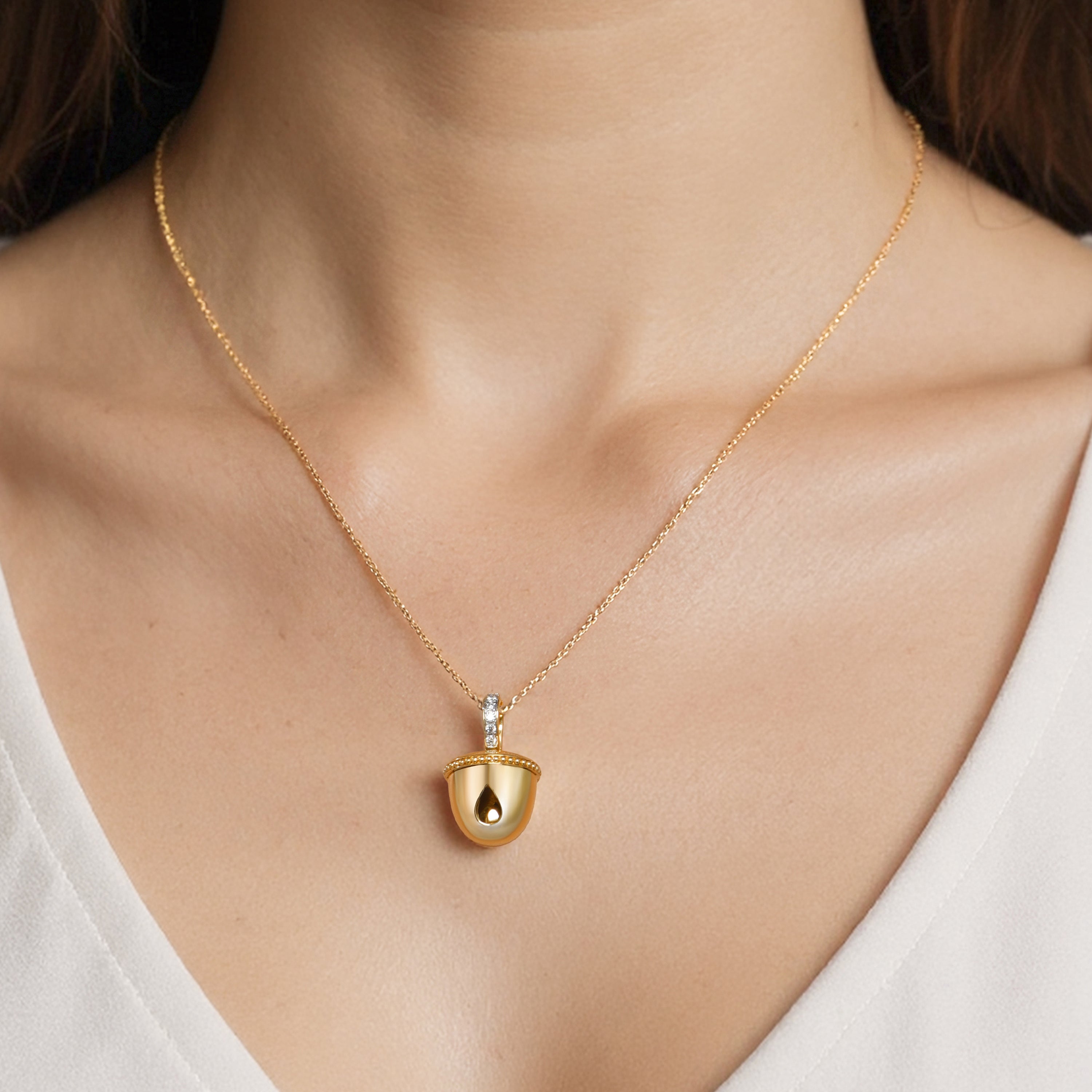 HARAKH Ghunghroo Melodic Bell Colorless Diamond Charm Pendant – GIA Jewelry Report | Clip-On Convertible Design