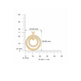 HARAKH 18 Karat Gold Colorless Diamond Double Circle Sunlight Necklace