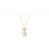 HARAKH Frangipani Double Flower Colorless Diamond Pendant
